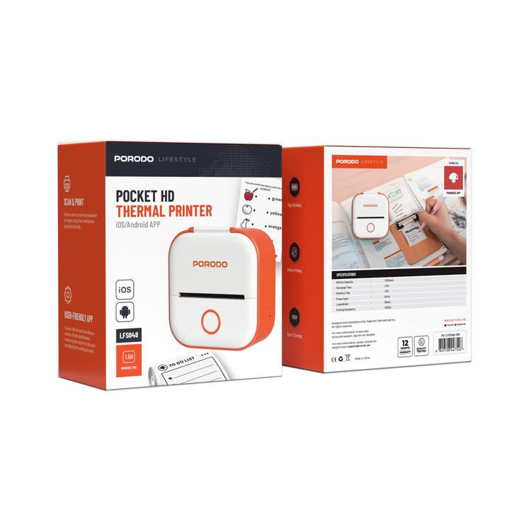 پرینتر حرارتی جیبی پورودو مدل PD-LFST048 قابل حمل