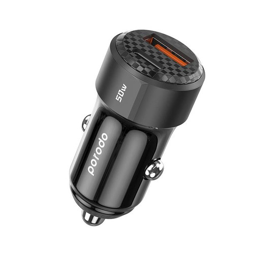 شارژر فندکی 50 وات پورودو Porodo 50W Dual Port Car Charger