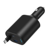 شارژر فندکی 115 واتی با کابل تایپ سی