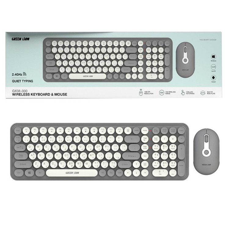 کیبورد و ماوس بی سیم گرین لاین مدل GKM-300