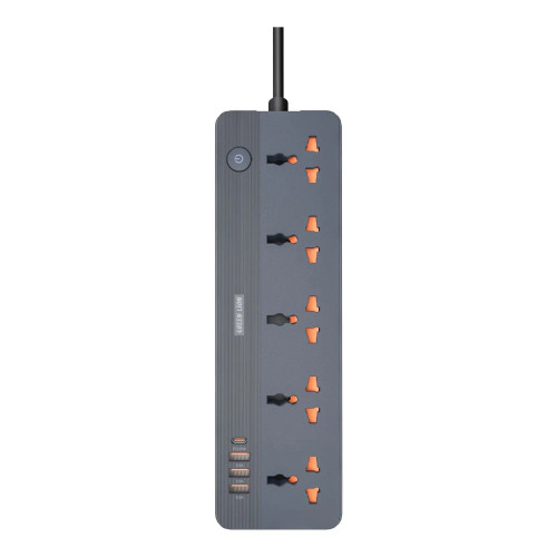 چندراهی برق گرین مدل GS-250 با ۵ درگاه و توان ۲۵۰۰ وات