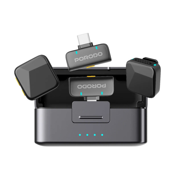 میکروفون وایرلس 2 فرستنده پرودو مدل PDLAMPHF75BK