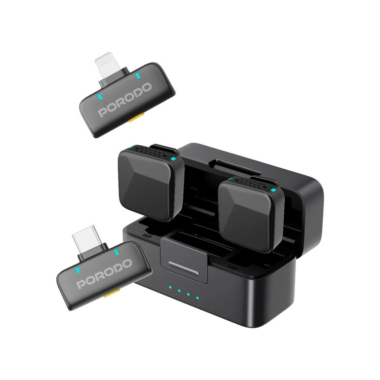 میکروفون وایرلس 2 فرستنده پرودو مدل PDLAMPHF75BK