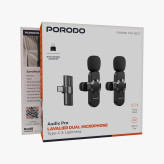 میکروفن یقه ای بیسیم 2عددی پرودو مدل PDLAMPHF3BK