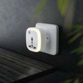 تبدیل دو شاخه برق گرین لاین مدل GNUCOVEULT چراغ دار