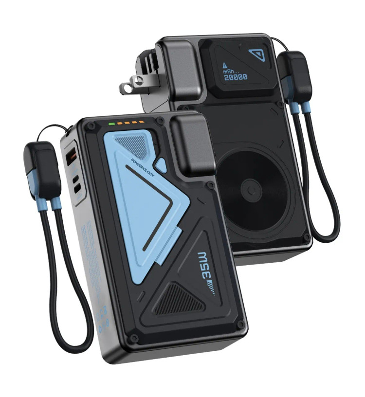 پاوربانک پاورولوژی مدل PPBMH104 ظرفیت ۲۰۰۰۰ میلیآمپر ساعت