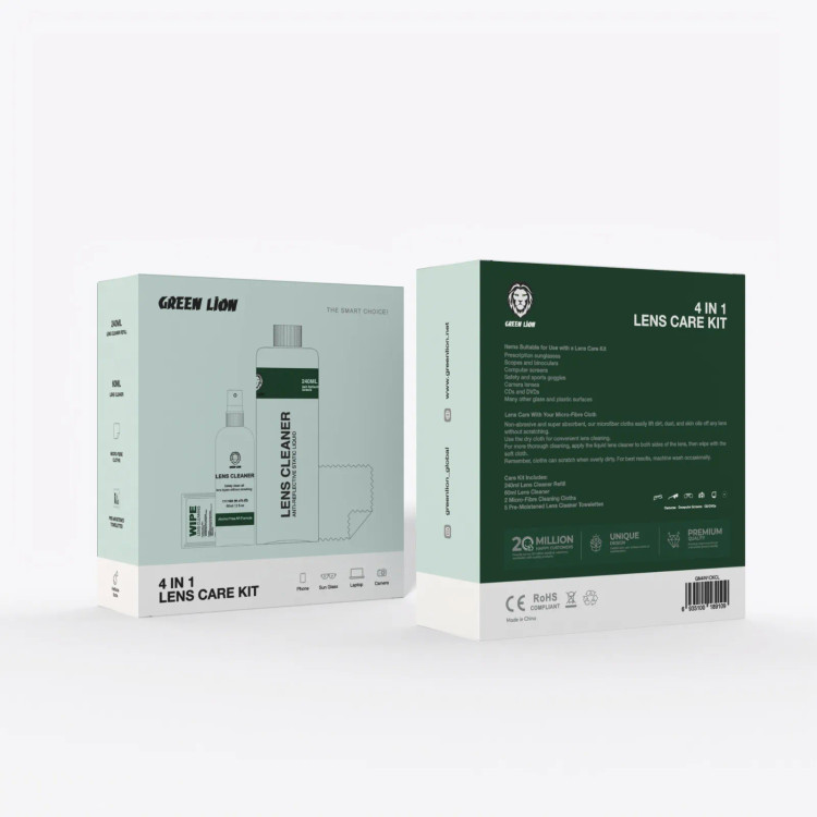 کیت مراقبتی لنز گرین لاین مدل GREEN LION CARE KIT GN4IN1CKCL