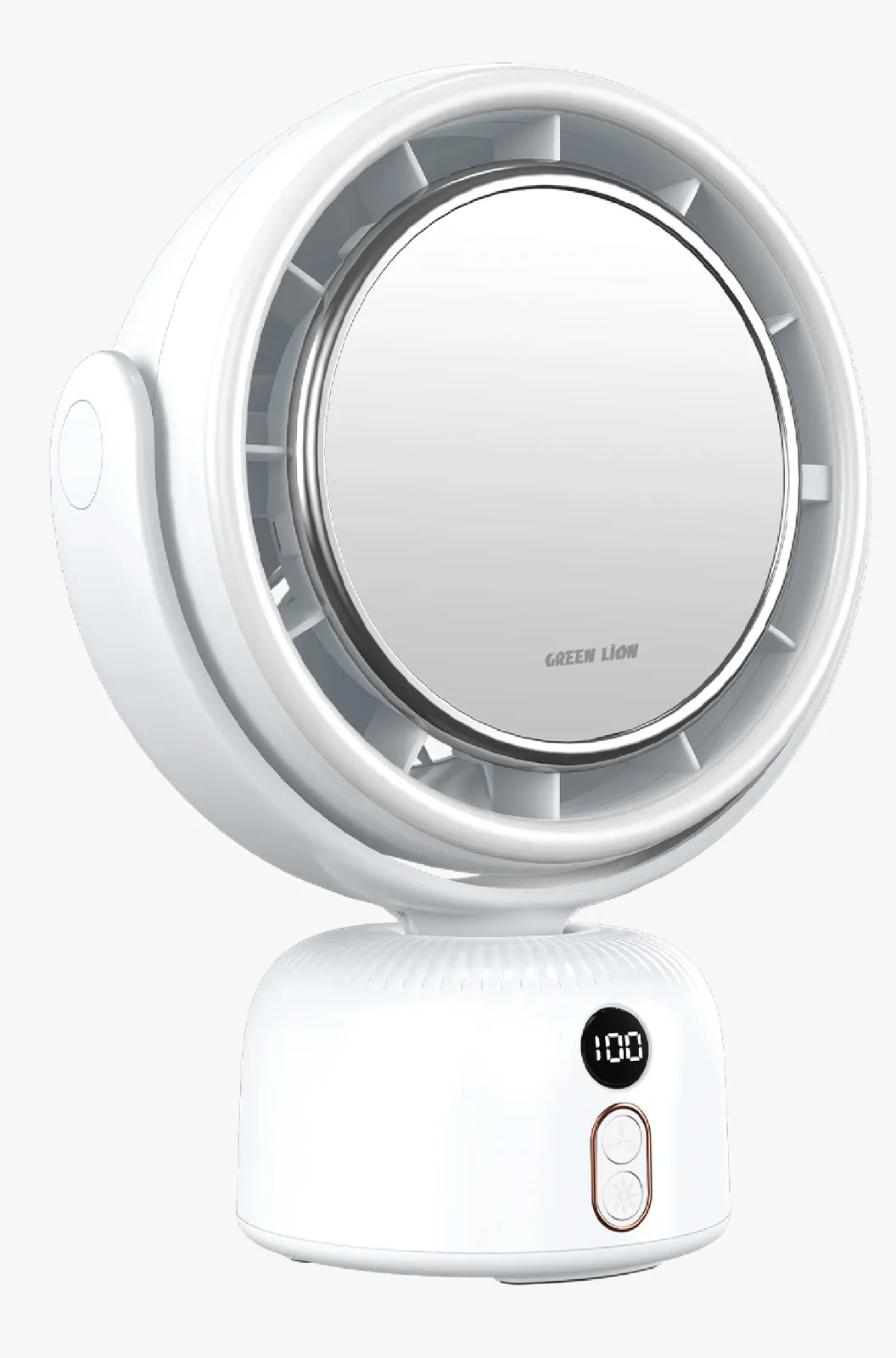 آینه آرایشی و پنکه رومیزی گرین لاین Green Lion Makeup Mirror Fan