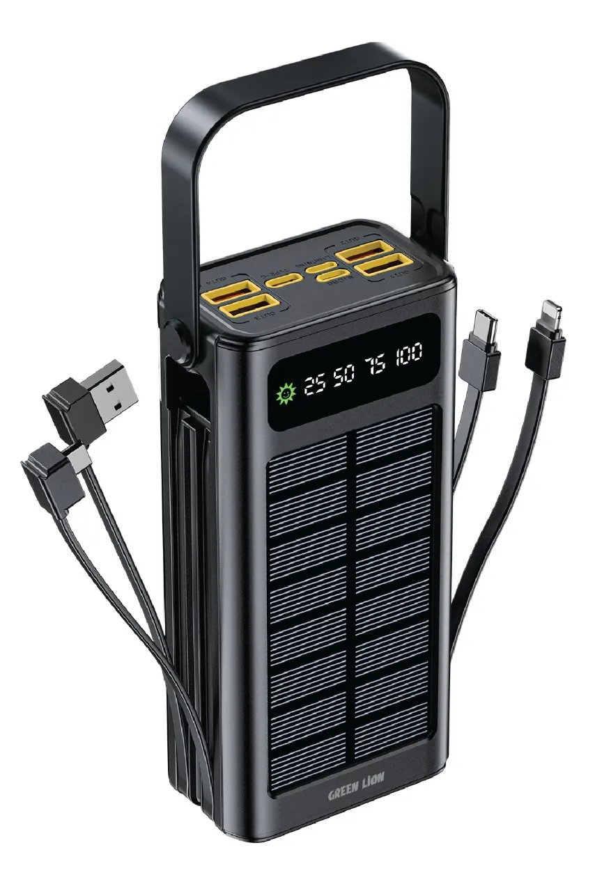 پاوربانک خورشیدی گرین لاین مدل Solar X ظرفیت ۳۰ هزار میلی‌آمپر با شارژ سریع ۲۲.۵ وات