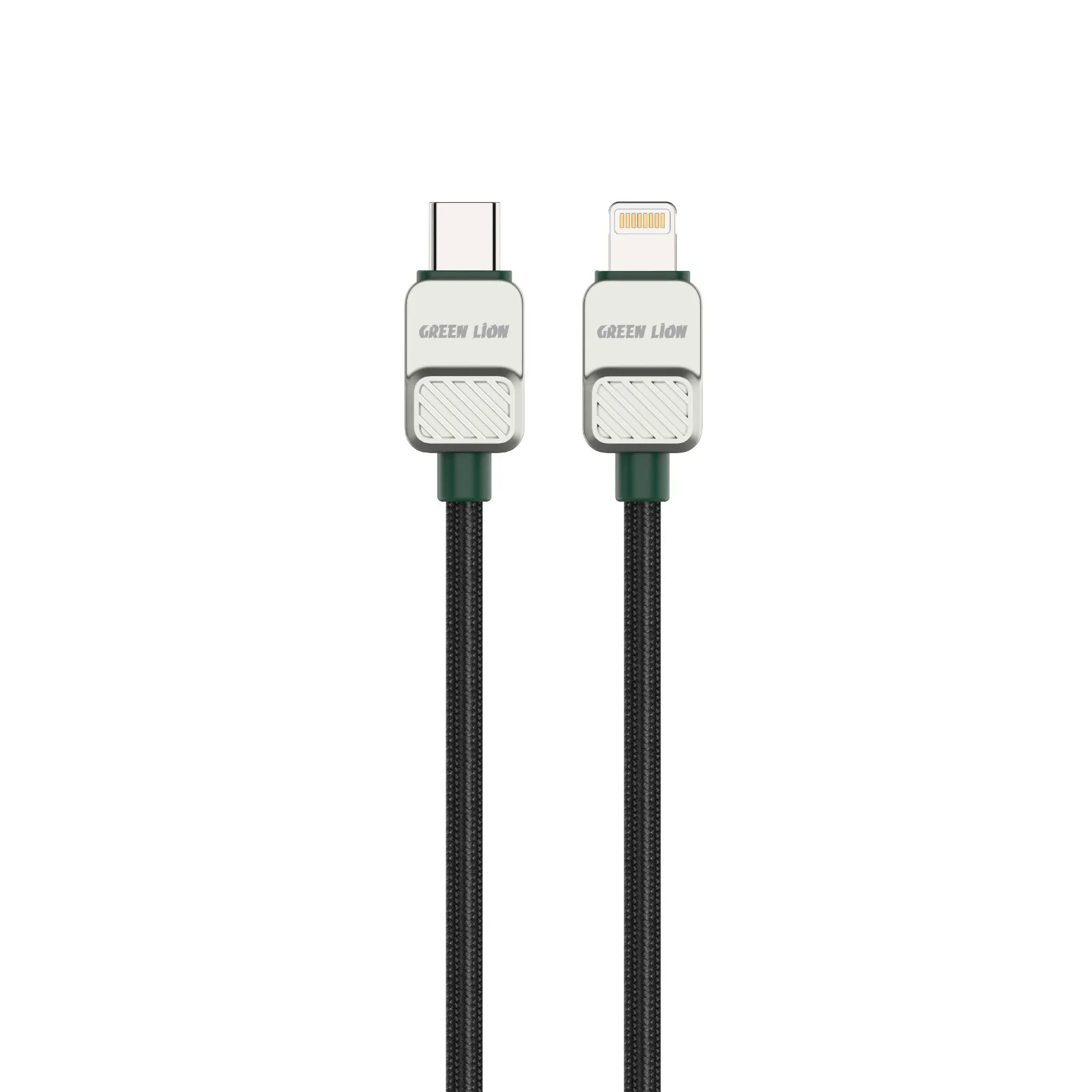 کابل نایلونی تایپ سی به لایتنینگ 1 متری گرین لاین(GNELUCLG1BK)Green Lion USB-C to Lightning