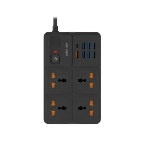 چندراهی برق گرین لاین مدل GNPS7UPD ظرفیت ۳۲۵۰ وات با ۷ پورت USB و ۱ پورت PD