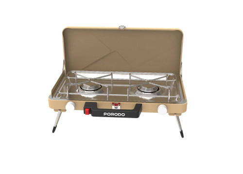 اجاق گاز کمپینگ پرودو مدل Porodo Lifestyle Dual Burner Foldable Camping Stove