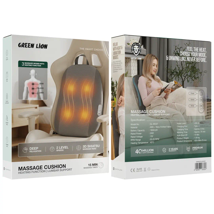 ماساژور پشتی و کمری گرین لاین مدل Massage Cushion