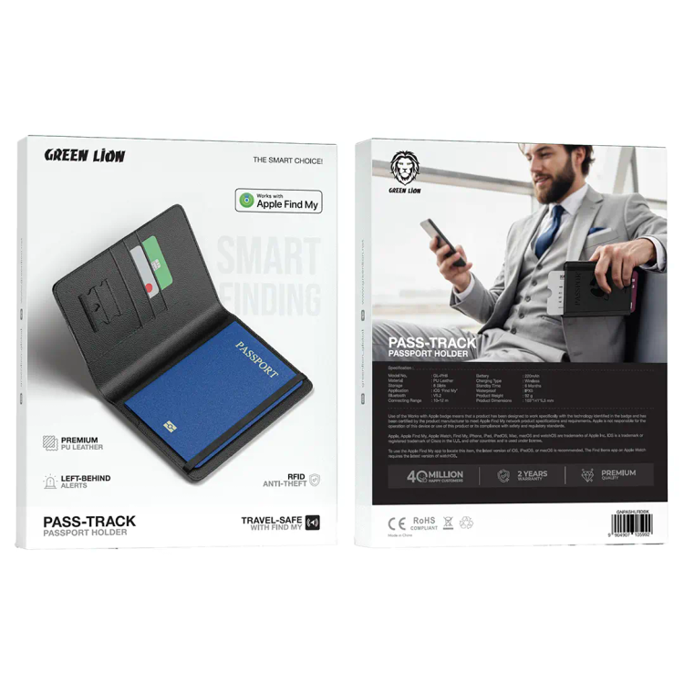 کیف پاسپورت و جاکارتی ضدسرقت گرین لاین Green Lion Pass-Track Passport Holder