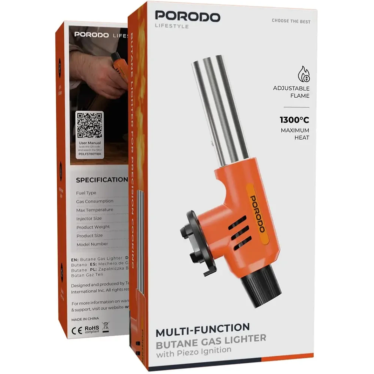 فندک گازی چندکاره پرودو با جرقهزن Piezo مدل multi-Function