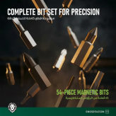 ست 54تیکه پیچ گوشتی شارژی گرین لاین مدل GSD-54