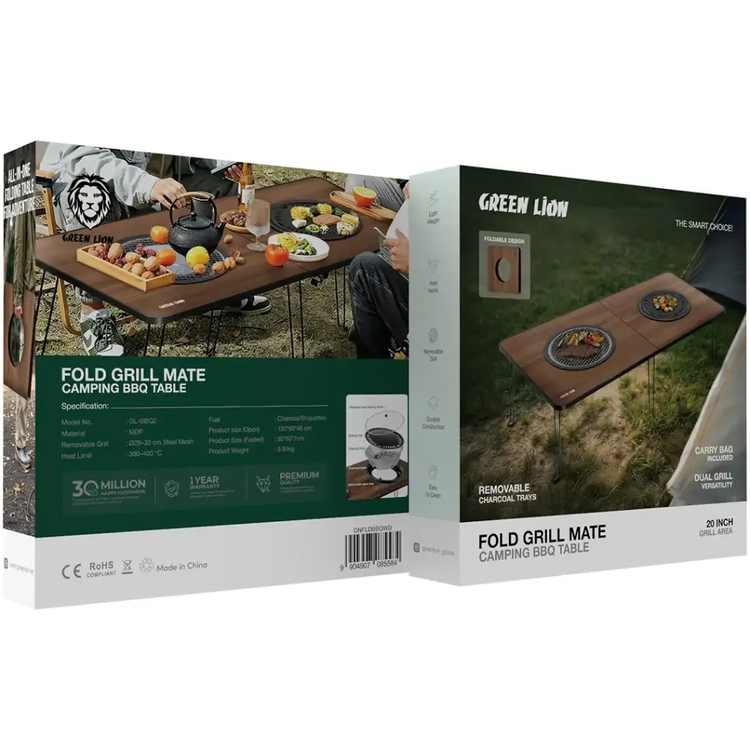 باربیکیو و میز قابلحمل گرین لاین مدلFold Grill Mate