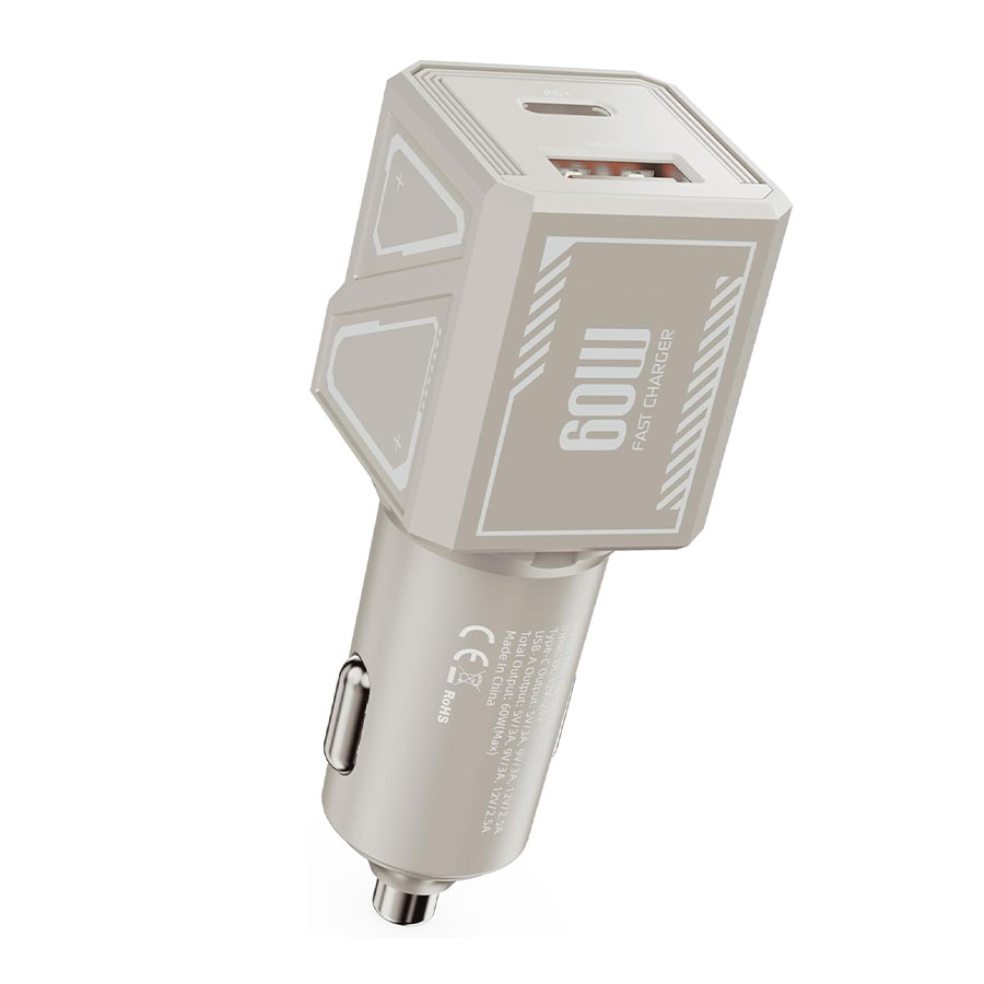 شارژر فندکی 60W گرین لاین مدل Dual Volt GNDVC12CC