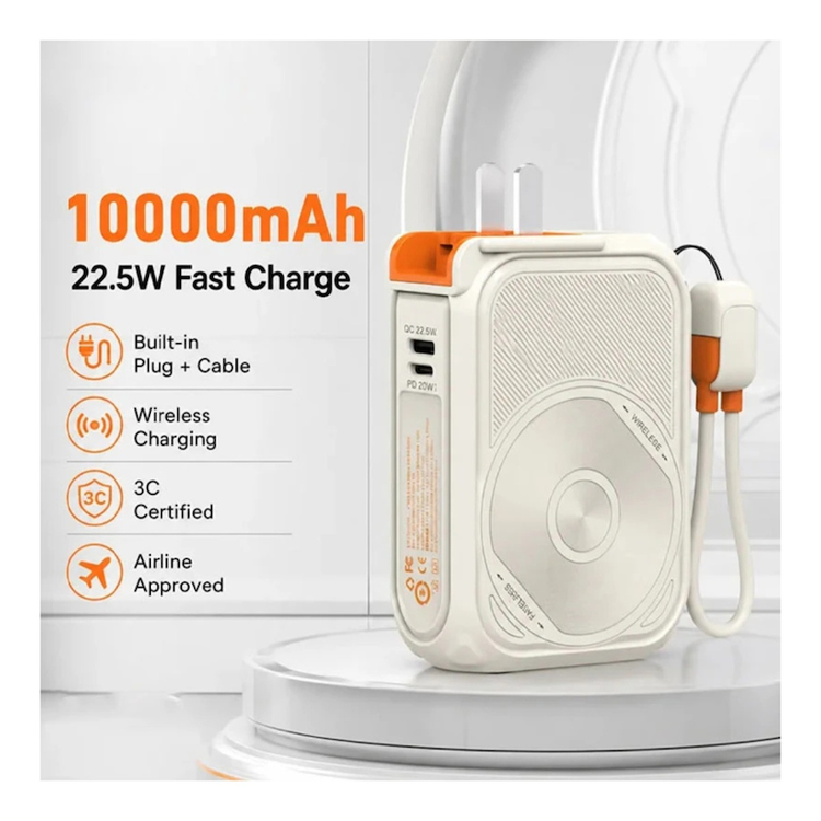 پاوربانک میم تک مدل M-PB01 ظرفیت ۱۰ هزار میلیآمپر ۲۲.۵ وات