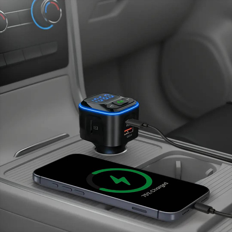 فرستنده FM و شارژر فندکی گرین لاین مدل FM Transmitter