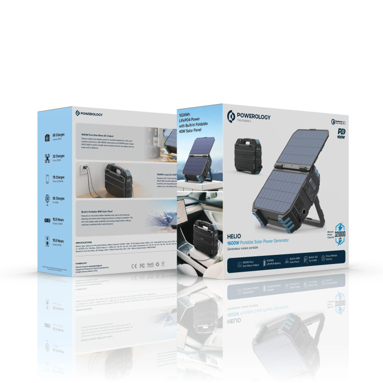 پاور استیشن خورشیدی 1600وات پاورولوژی مدل HELIO
