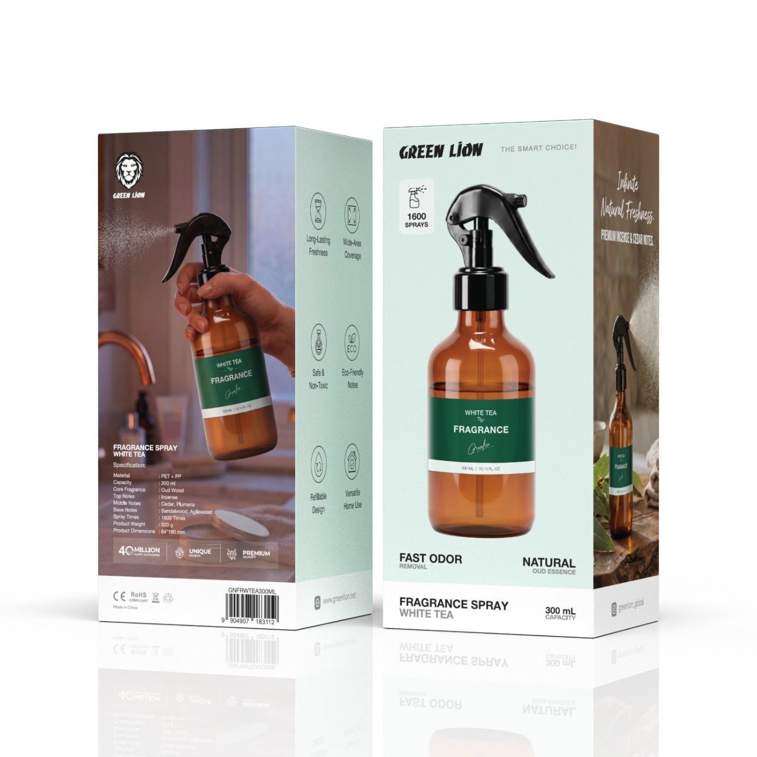 اسپری خوشبو کننده گرین لاین مدل White Tea حجم300ML