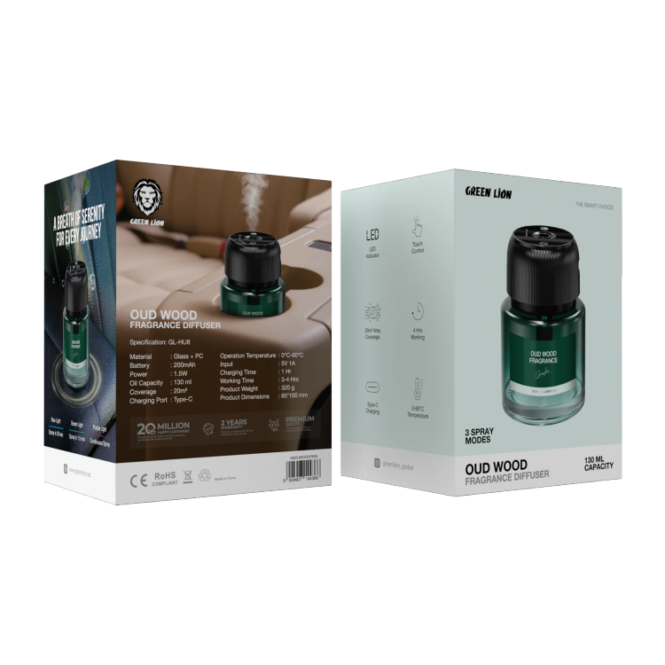 خوشبو کننده گرین لاین مدلOud Wood ظرفیت 130Ml