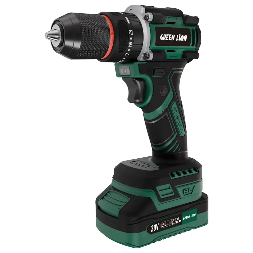 دریل شارژی چکشی گرین لاین مدل GD-14 با باتری ۲۰ ولت