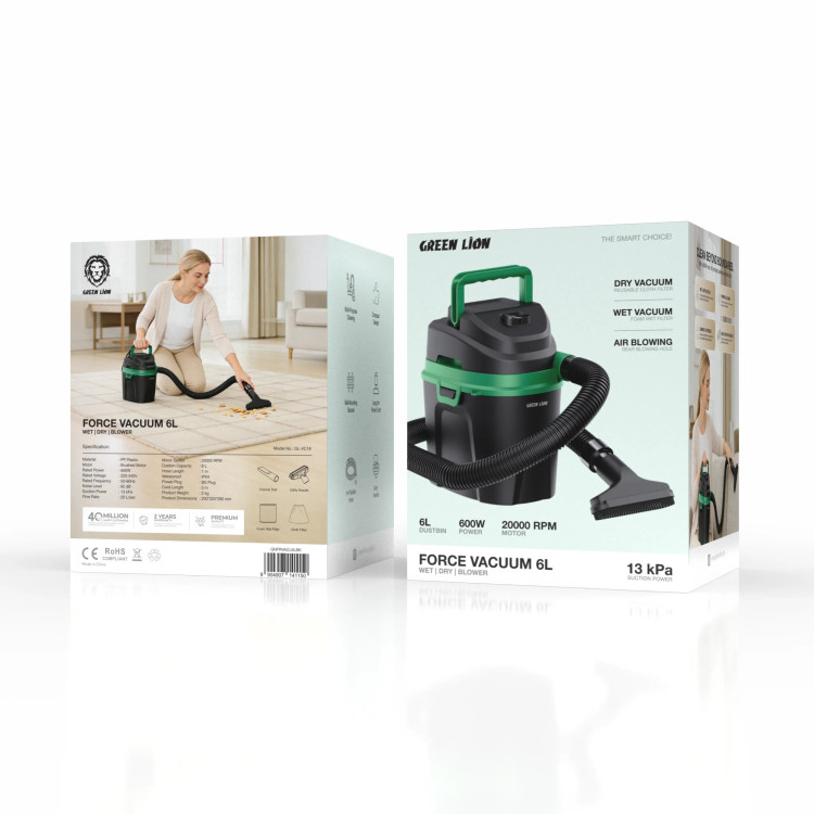 جاروبرقی چندکاره گرین لاین مدلForce Vacuum ظرفیت 6لیتر