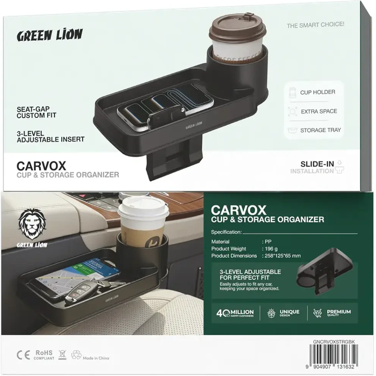 جا لیوانی و نظم دهنده خودرو گرین لاین مدل Carvox