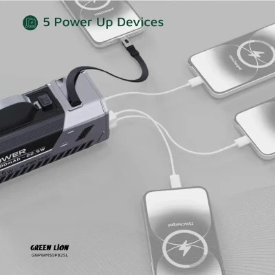 پاوربانک 22.5 وات گرین لاین مدل Power Max ظرفیت 50000 میلیآمپر